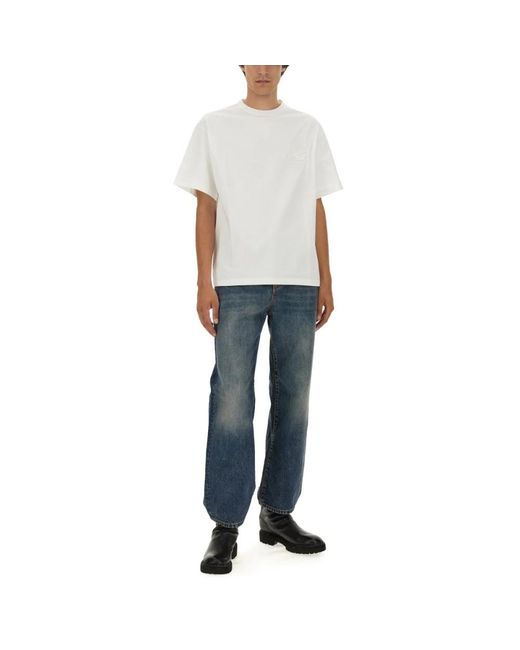 Etro Tops ,Wit ,Katoen Pegasus Embroidery T-Shirt in het White voor heren