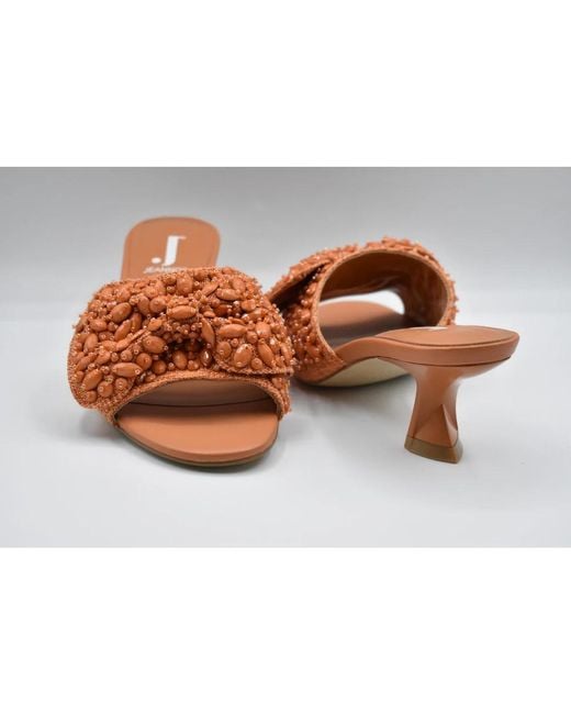 Jeannot Brown Heeled mules