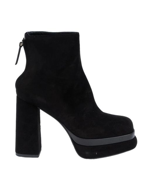 Albano Black Heeled Boots