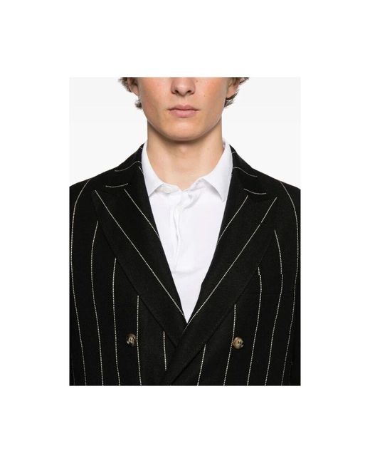 Double Breasted Suits Brunello Cucinelli de hombre de color Black