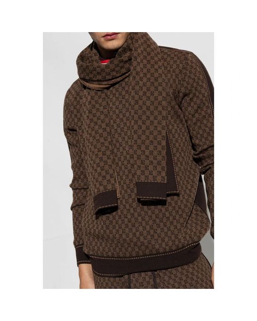 Sciarpa con monogramma di Balmain in Brown da Uomo