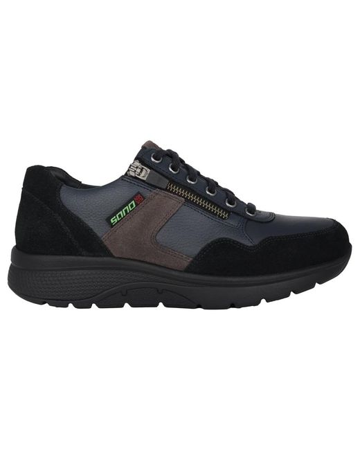Mephisto Blaue Rollende Gehende Sneaker in Black für Herren