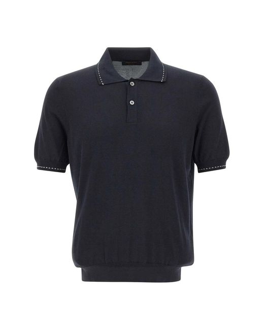 Gran Sasso Blue Polo Shirts for men
