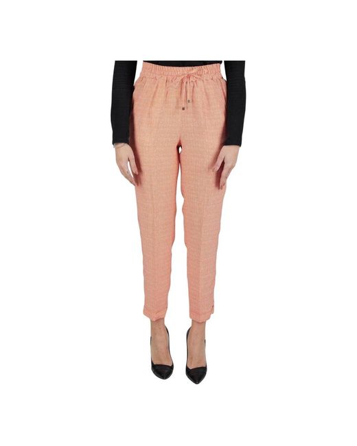 Kiton Regular Geometric Pants in het Pink