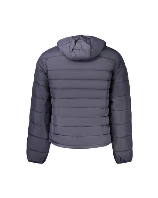 Napapijri Jassen ,Blauw ,Polyamide Jas Met Rits En Capuchon in het Blue voor heren
