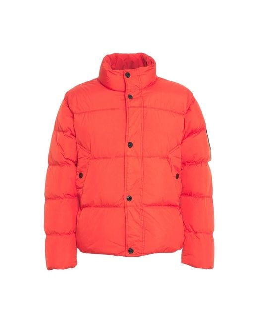 Stone Island Down Jackets in Red for Men Lyst UK