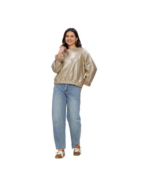 Summum Jersey Coated Sweat in het Blue