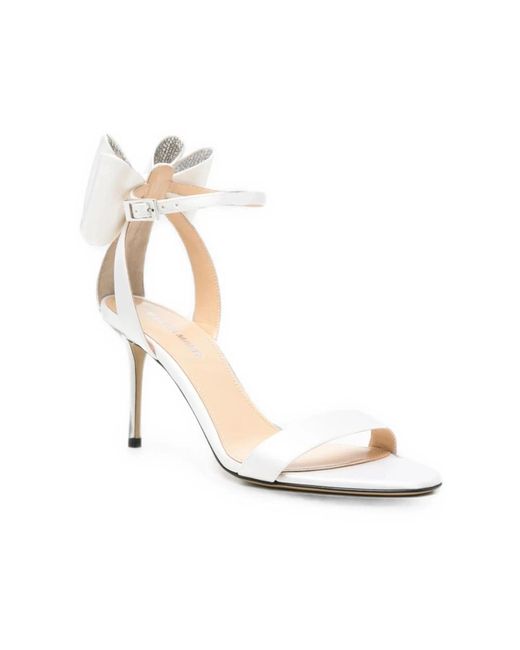 Mach & Mach White High Heel Sandals