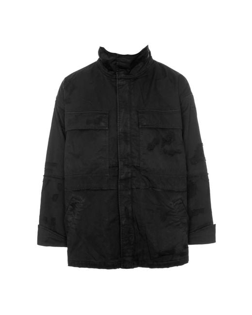 DIESEL Black Light Jackets for men