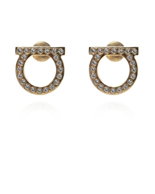 Ferragamo Metallic Logo-ohrringe