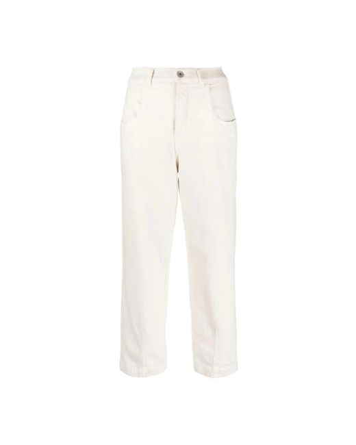 Eleventy White Straight Jeans