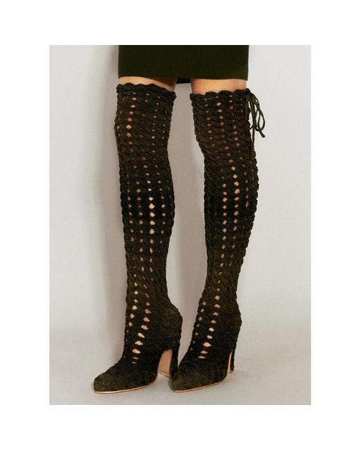 Isa Boulder Black Over-Knee Boots