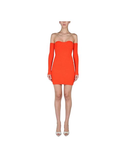 Helmut Lang Contour Mini Jurk in het Red