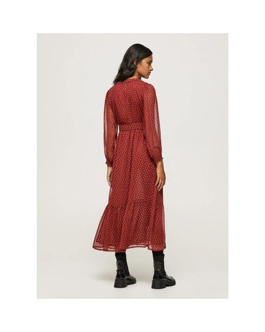 Pepe Jeans Red Maxi Dresses