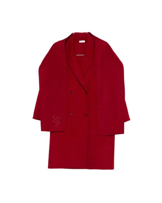 Liu Jo Double-Breasted Coats in het Red