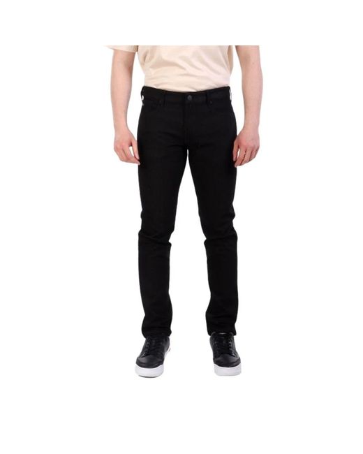 Emporio Armani Black Slim-Fit Trousers for men