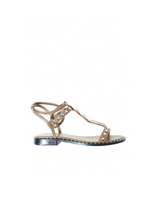 Ash Metallic Flat Sandals