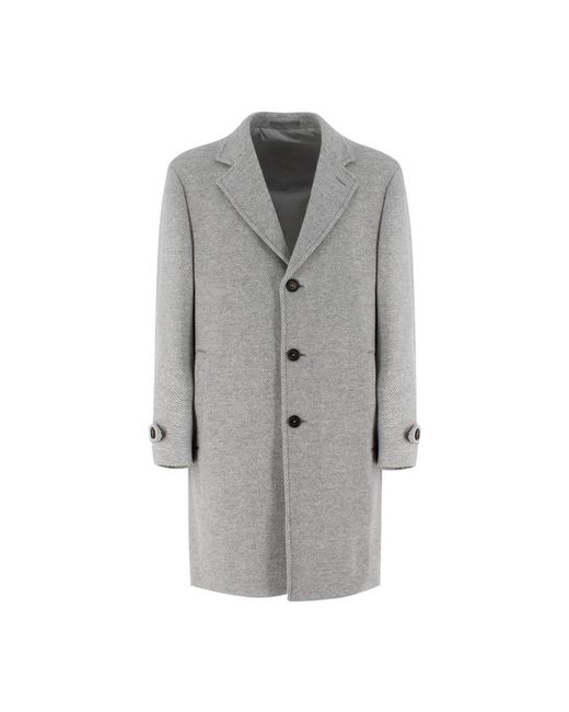 Eleventy Gray Single-Breasted Coats for men