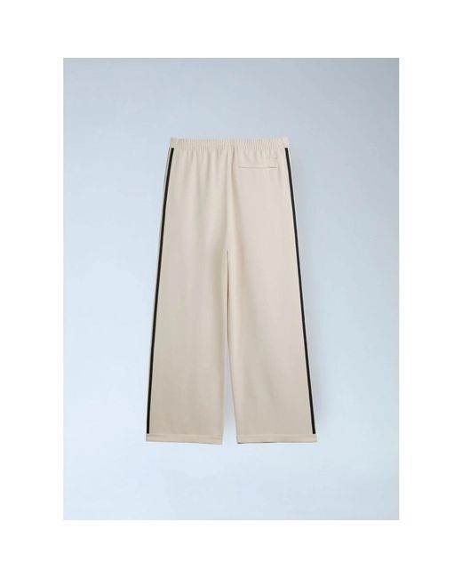 Adidas Fitness ,Katoen Three Stripes Track Pants in het Natural voor heren