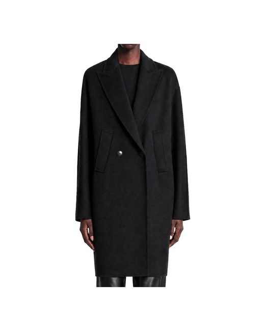 Max Mara Black Double-Breasted Coats