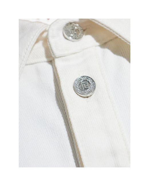 Balmain White Casual Shirts for men