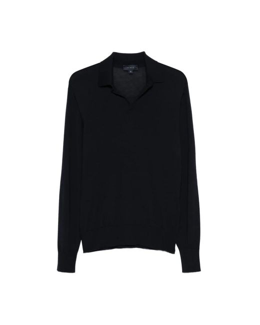 Sease Black V-Neck Knitwear for men