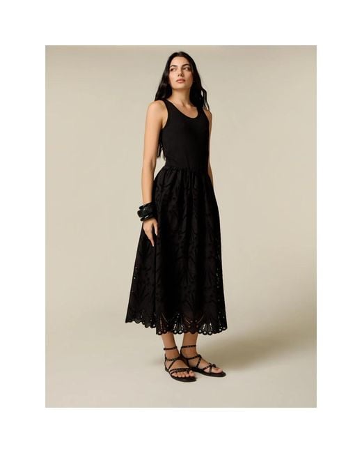 Midi Dresses Oltre en coloris Black