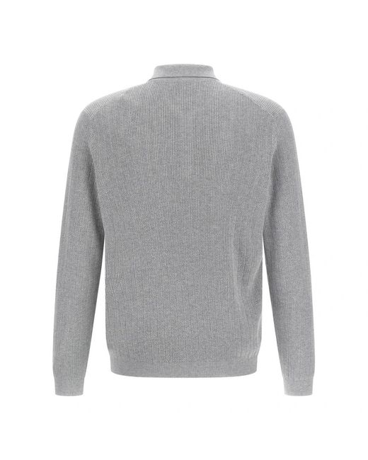 Brunello Cucinelli Round-Neck Knitwear in het Gray voor heren