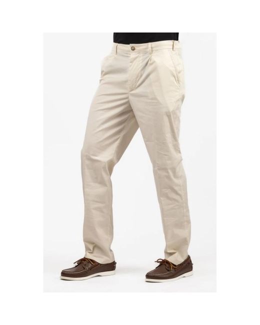 Straight Trousers Brooksfield de hombre de color Natural