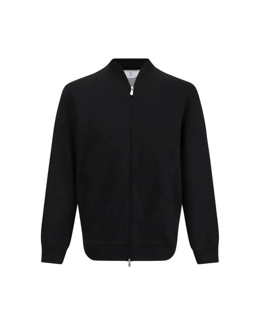 Brunello Cucinelli Zip-Through Sweatshirt in het Black voor heren