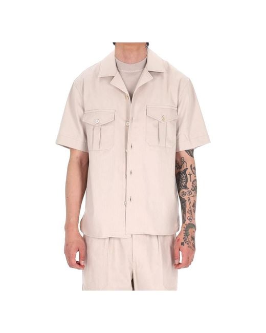 Eleventy Pink Short Sleeve Shirts for men