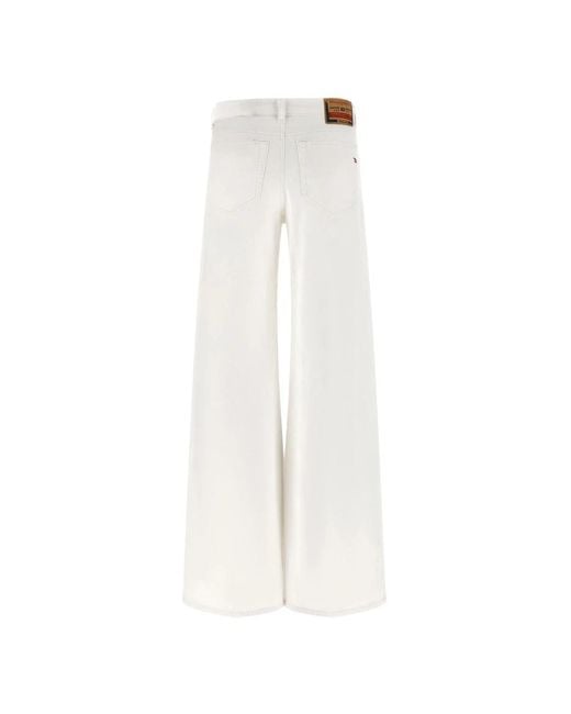 DIESEL White Wide Jeans
