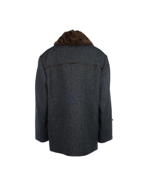 Prada Black Double-Breasted Coats