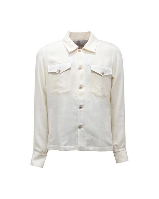 Eleventy White Casual Shirts for men