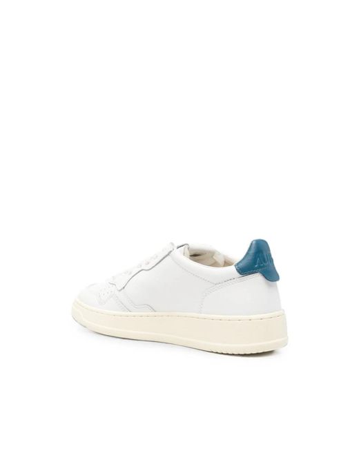 Autry White Medalist Leather Sneakers for men