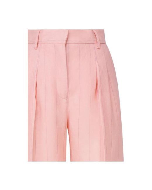 ANDAMANE Pink Straight Trousers
