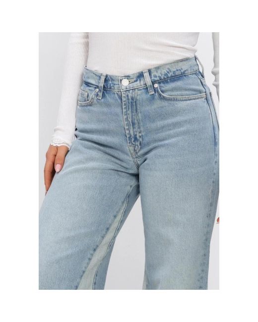 7 For All Mankind Blue Loose-Fit Jeans