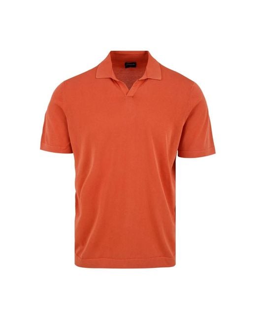 Drumohr Orange Polo Shirts for men