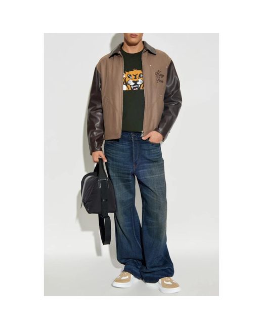 KENZO Brown Light Jackets for men
