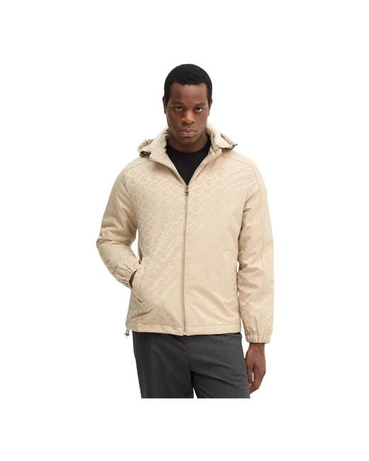 Guess Hooded Zip Jacket in het Natural voor heren