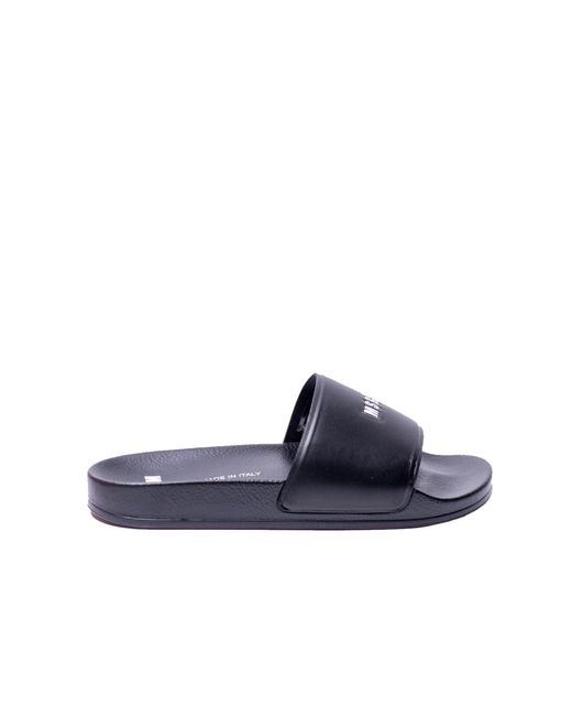 MSGM Schoenen ,Zwart ,Logo Slippers in het Blue
