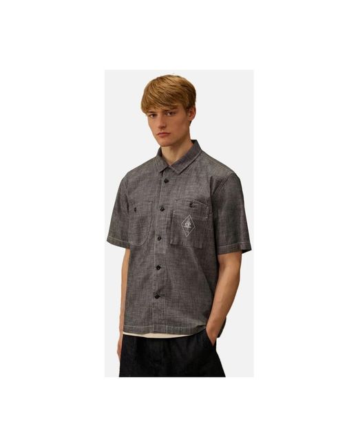 C P Company Gray Short Sleeve Shirts for men