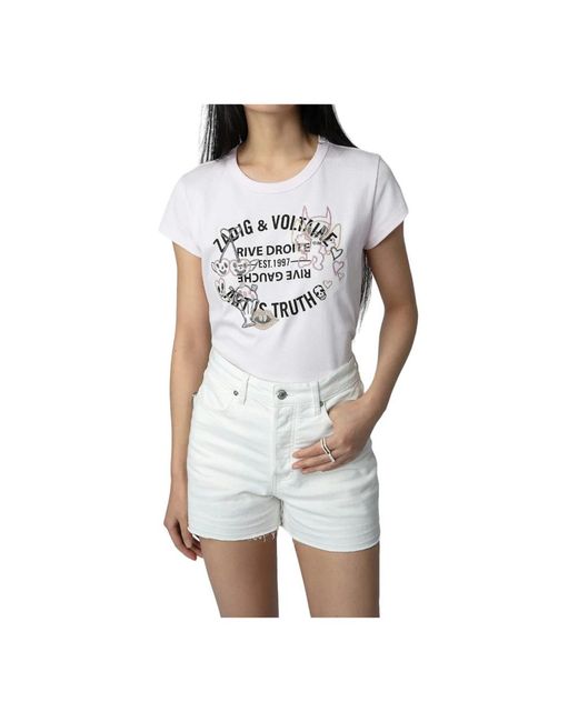 Zadig & Voltaire White T-shirt Woop Insignia