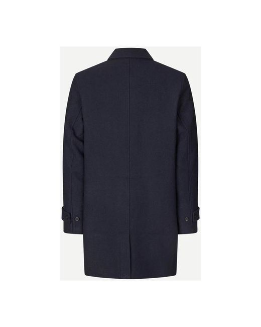 Samsøe & Samsøe Blue Single-Breasted Coats for men