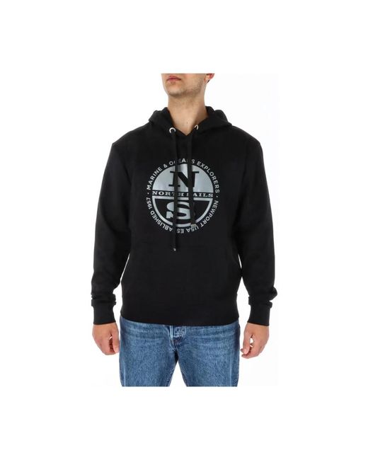 North Sails Black Hoodies for men