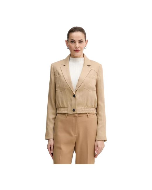 DKNY Geweven Jas in het Natural