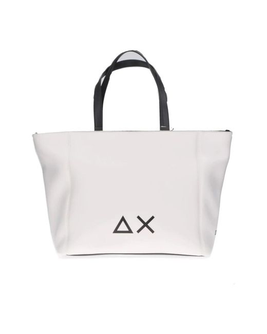 Sun 68 White Shopping Bags
