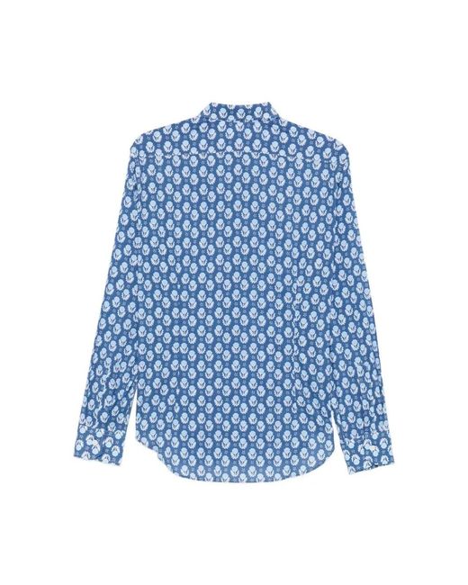 Fedeli Blue Casual Shirts for men