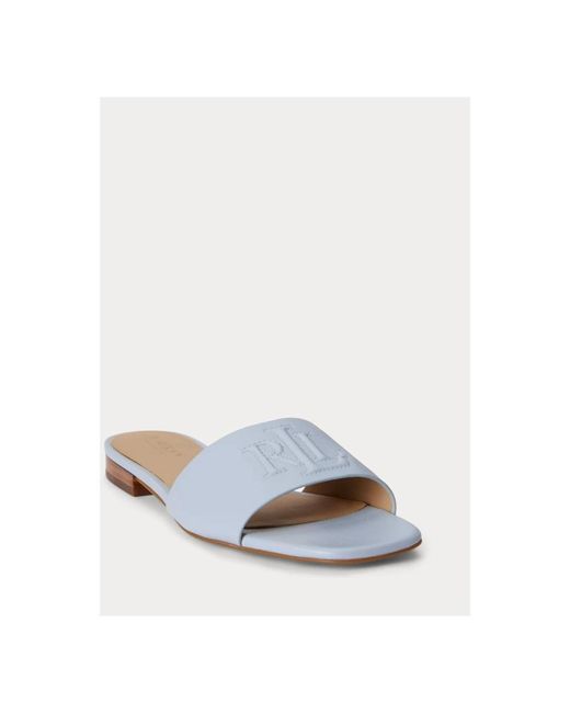 Ralph Lauren White Sliders