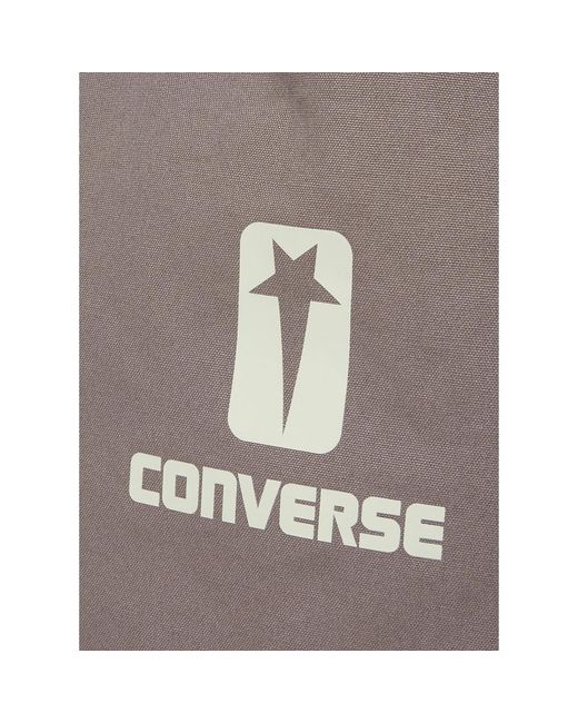 Rick Owens Brown Canvas logo print tote bag